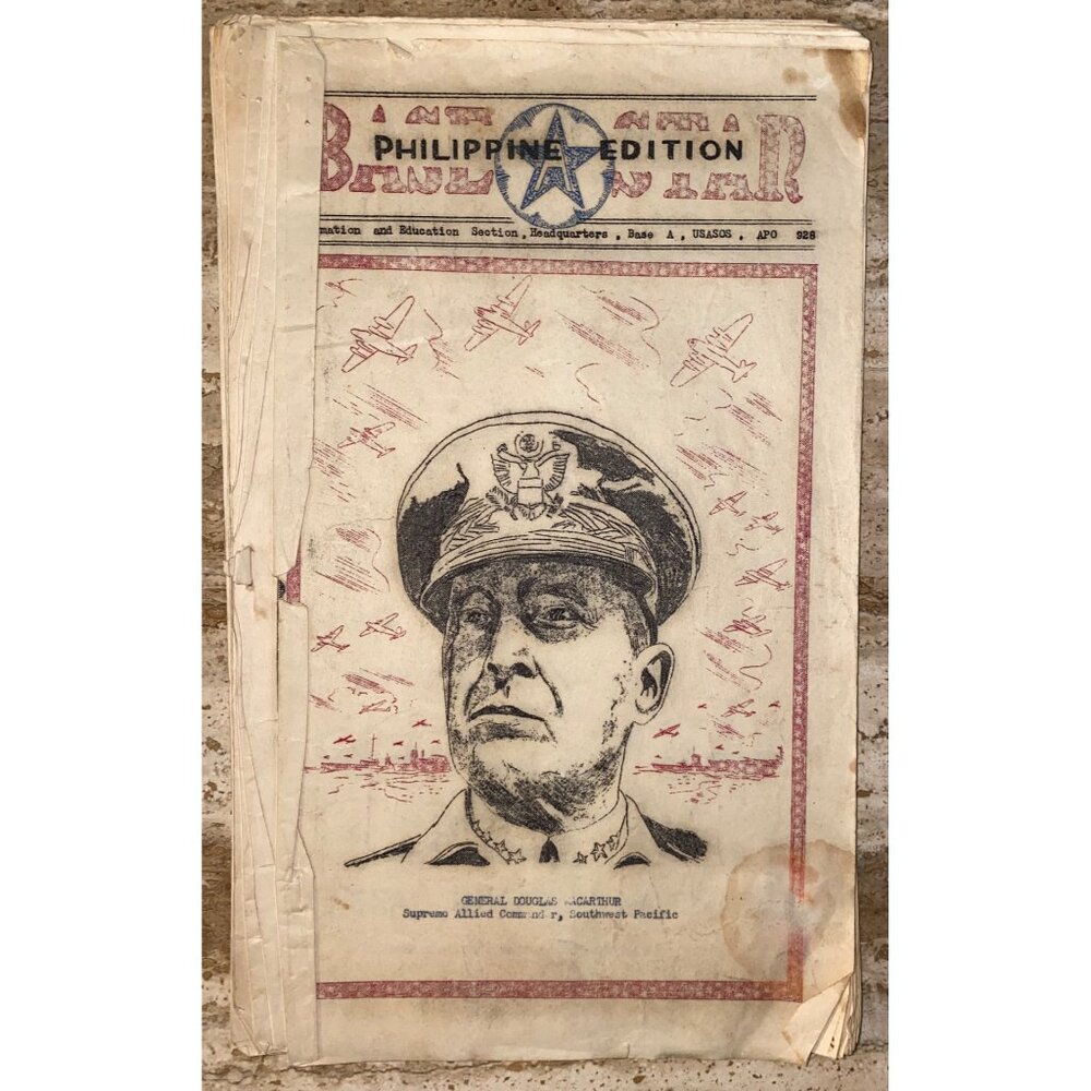 Vintage 1940s Base A Star Philippine Edition Featuring General Douglas MacArthur